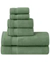 Truly Soft Quick Dry 6 Piece Towel Set - Green