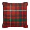 Truly Soft Red Plaid Decorative Bed Pillow In Red