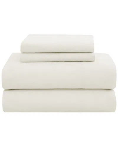 Truly Soft Solid Flannel Sheet Set In White