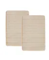 Truly Soft Solid Memory Foam 2-pc. Bath Rug, 17" X 24" In Brown
