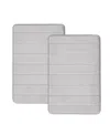 Truly Soft Solid Memory Foam 2-pc. Bath Rug, 20" X 32" In Gray