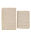 Truly Soft Solid Memory Foam 2-pc. Bath Rug Set In Brown