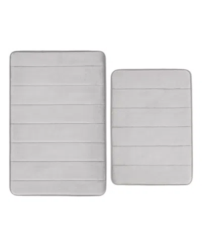 TRULY SOFT SOLID MEMORY FOAM 2-PC. BATH RUG SET