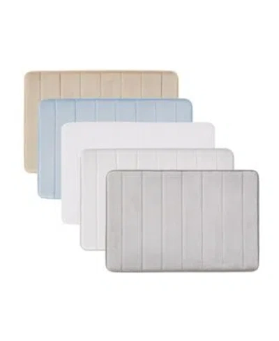 Truly Soft Solid Memory Foam Bath Rugs In Blue