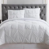 Truly Soft Solid Microfiber Modern & Contemporary Comforter Set In White