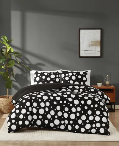 Truly Soft Sophia Dot 3-pc. Duvet Cover Set, King In Black,white