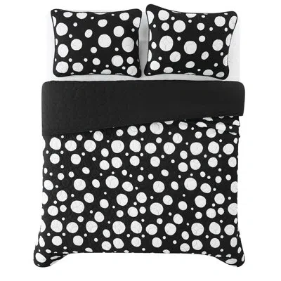 Truly Soft Sophia Dot Bedding In Black;white
