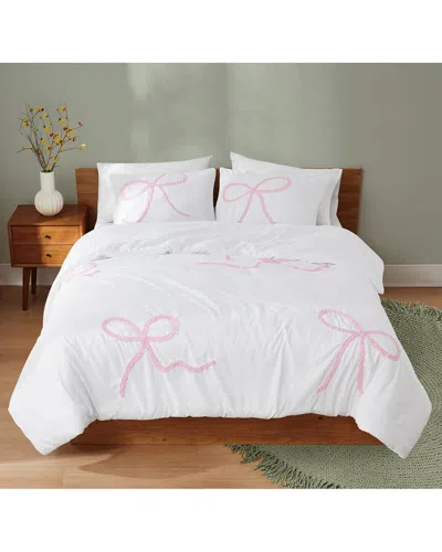 TRULY SOFT TRULY SOFT TEXTURED BOW COMFORTER SET
