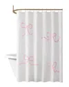 Truly Soft Textured Bow Shower Curtain In White
