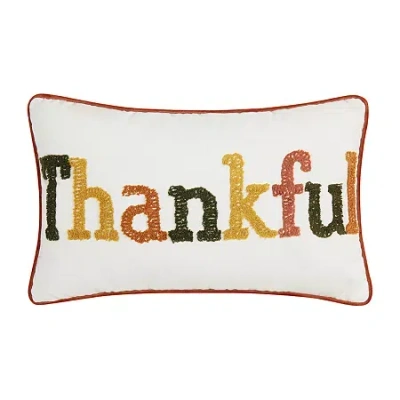 Truly Soft Thankful Decorative Bed Pillow In White