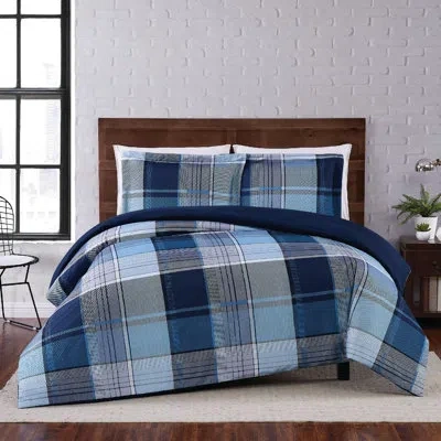 Truly Soft Trey Duvet Cover Set In Blue
