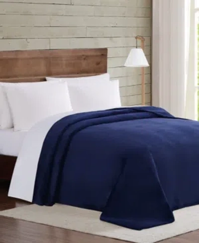 Truly Soft Velvet Plush Blanket, Twin/twin Xl In Navy