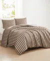 Truly Soft Weston Stripe 3-pc. Duvet Set, Full/queen In Brown