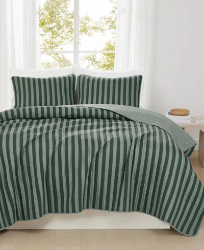 Truly Soft Weston Stripe 3-pc. Quilt Set, Full/queen In Green