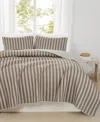 Truly Soft Weston Stripe 3-pc. Quilt Set, King In Brown