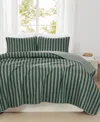 Truly Soft Weston Stripe 3-pc. Quilt Set, King In Green