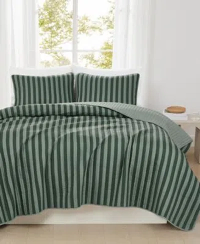 Truly Soft Weston Stripe Quilt Sets In Green