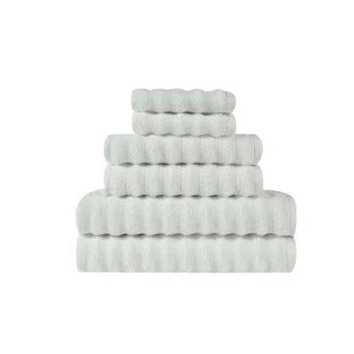 Truly Soft Zero Twist 6 Piece 100% Cotton Towel Set In Silver Gray