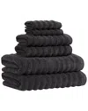 Truly Soft Zero Twist Black 6pc Towel Set