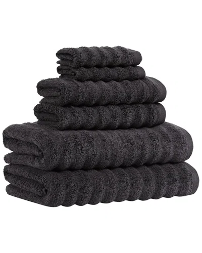 Truly Soft Zero Twist Black 6pc Towel Set