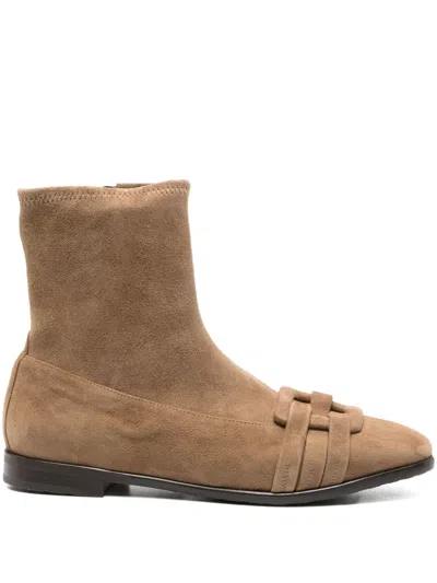 Truman's Braided-detail Sock Boots In Neutral