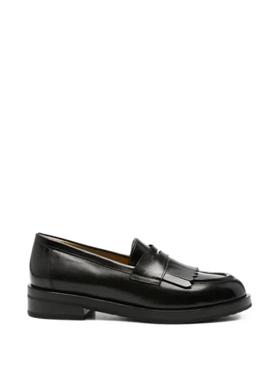 Truman's Fringed Leather Loafers In Multi