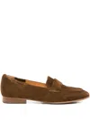 Truman's Suede Penny Loafers In Brown
