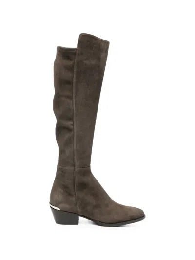 Truman's Suede Pointed-toe Boots In Brown