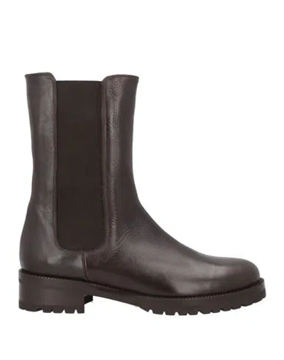Truman's Woman Ankle Boots Dark Brown Size 8 Leather