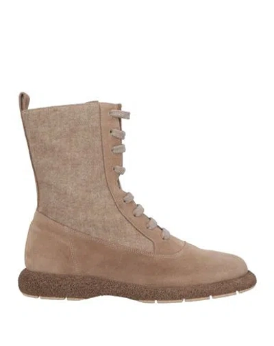 Truman's Woman Ankle Boots Khaki Size 7.5 Textile Fibers In Beige