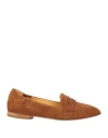 Truman's Woman Loafers Tan Size 7.5 Leather In Brown