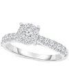 Trumiracle Diamond Halo Engagement Ring (1 Ct. T.w.) In 14k White Gold In White Gold
