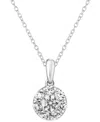 Trumiracle Diamond Halo Pendant Necklace (1/2 Ct. T.w.) In 14k White Gold In White Gold