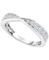 Trumiracle Diamond High-polished Bowtie Contour Band (1/4 Ct. T.w.) In 14k White Gold In White Gold
