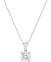 Trumiracle Diamond Solitaire 18" Pendant Necklace (3/4 Ct. T.w.) In 14k White Gold