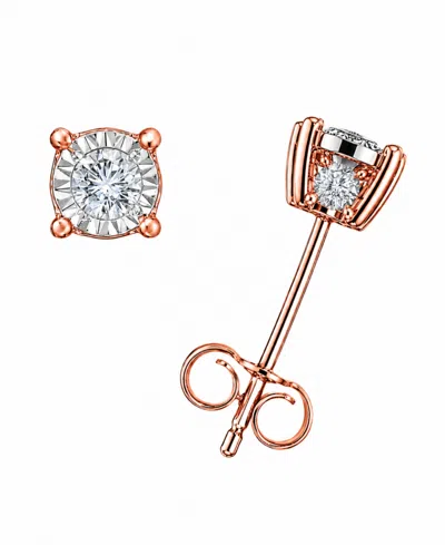 Trumiracle Diamond Stud Earrings (3/8 Ct. T.w.) In 10k White, Yellow Or Rose Gold In 10k Rose Gold