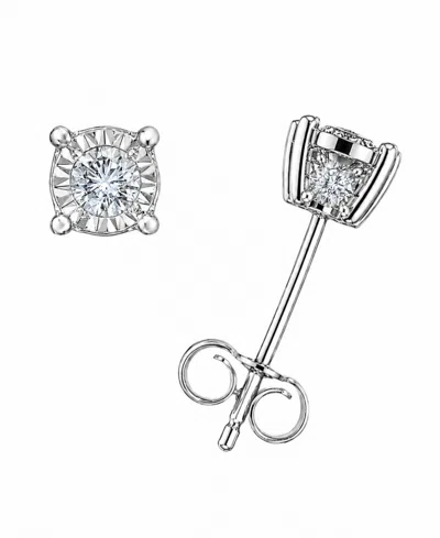 Trumiracle Diamond Stud Earrings (3/8 Ct. T.w.) In 10k White, Yellow Or Rose Gold In 10k White Gold