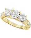 Trumiracle Diamond Three-stone Ring (1 Ct. T.w.) In 14k White, Yellow Or Rose Gold In Yellow Gold