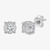 Trumiracle Tru Miracle 1 Ct. T.w. Lab Grown White Diamond 14k Gold 6.8mm Stud Earrings In White