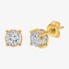 Trumiracle Tru Miracle 1 Ct. T.w. Lab Grown White Diamond 14k Gold 6.8mm Stud Earrings In Yellow