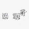 Trumiracle Tru Miracle 1/2 Ct. T.w. Lab-grown White Diamond 10k Gold 5.8mm Stud Earrings In White
