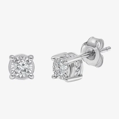 Trumiracle Tru Miracle 1/2 Ct. T.w. Lab-grown White Diamond 10k Gold 5.8mm Stud Earrings
