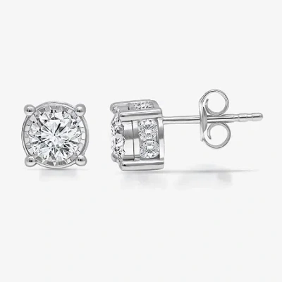 Trumiracle Tru Miracle 2 Ct. T.w. Lab Grown White Diamond 10k Gold 6.7mm Round Stud Earrings
