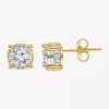 Trumiracle Tru Miracle 2 Ct. T.w. Lab Grown White Diamond 14k Gold 6.7mm Round Stud Earrings In Yellow