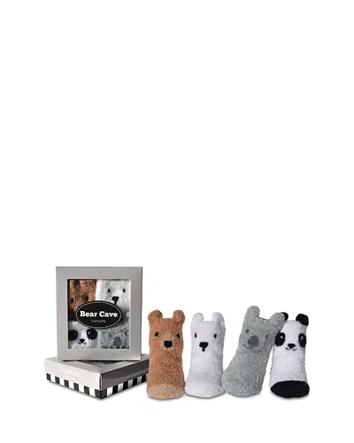 Trumpette Unisex Bootie Flat Knit Socks, Pack Of 4 - Baby In Gray