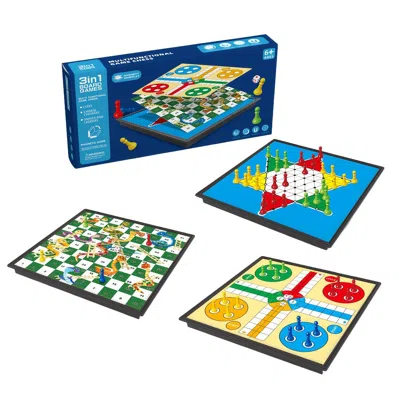 Trunar 3 In 1 Game Magnetic Travel Chess Game, Foldable Portable Chess Board Game For Kids, Entertaining Ro