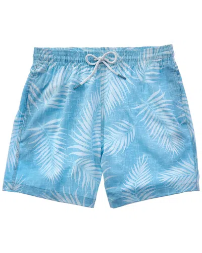 Trunk S Surf & Swim Co. Chambray Palm Leaf Sano Swim Short