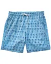 Trunk S Surf & Swim Co. Chambray Palm Leaf Sano Swim Short