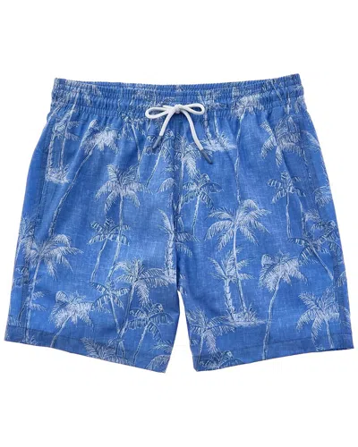 Trunk S Surf & Swim Co. Chambray Sketch Palms Sano Swim Short