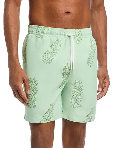 Trunks Surf & Swim Co. Sano Pineapple 6.5 Swim Trunks In Green